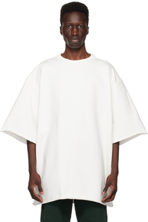 Белая футболка с необработанными краями Dries Van Noten