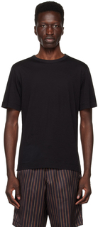 Черная футболка с оверлоком Dries Van Noten