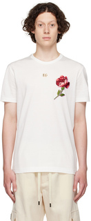 Белая хлопковая футболка Dolce &amp; Gabbana