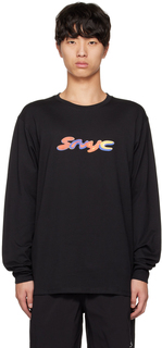 Черная футболка с длинным рукавом 3D &apos;SNYC&apos; Saturdays NYC