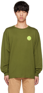Зеленая футболка с длинным рукавом с наклейками \SNYC\&quot;&quot; Saturdays NYC