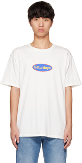 Off-White футболка с нашивками Saturdays NYC