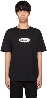 Черная футболка с нашивками Saturdays NYC