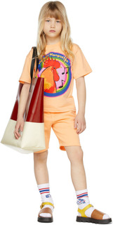 Детская футболка с оранжевым петухом Maison Mangostan