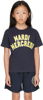 Детская темно-синяя футболка Sportif Mardi Mercredi Les Petits