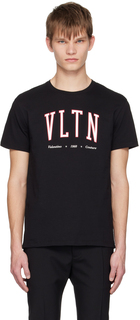 Черная футболка с принтом Valentino