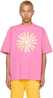 Розовая футболка Le T-Shirt Soleil Jacquemus