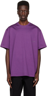 Фиолетовая футболка с принтом Wooyoungmi