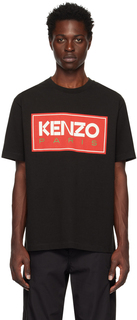 Черная футболка с круглым вырезом Kenzo Paris