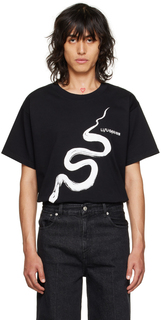 Черная концертная футболка большого размера Serpent Streak LU&apos;U DAN