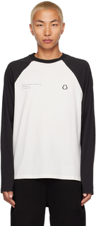 7 Moncler FRGMT Hiroshi Fujiwara Черная футболка с длинным рукавом с принтом Moncler Genius