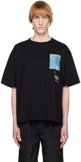 Черная футболка с заниженными плечами Th products