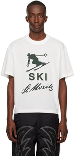 Белая футболка Ski St Moritz Bally