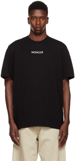 Черная футболка с рисунком Moncler