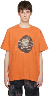 Оранжевая футболка с принтом Song for the Mute