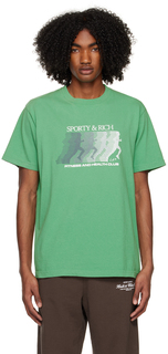 Зеленая футболка с градиентом Sporty &amp; Rich