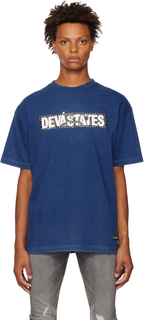 Синяя футболка с принтом DEVÁ STATES