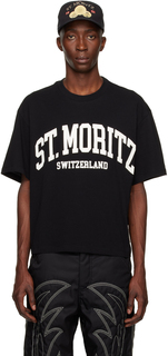 Черная футболка St Moritz Bally