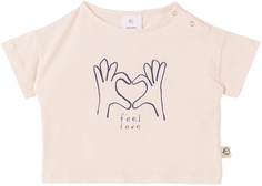 Детская розовая футболка &apos;Feel Love&apos; Wynken