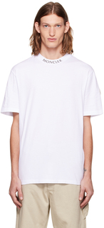 Белая футболка с нашивками Moncler