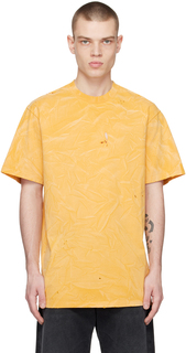 Желтая рваная футболка 424 Suncoat Girl