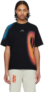 Черная футболка с гиперграфическим рисунком A-COLD-WALL*