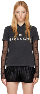 Серая футболка с принтом Givenchy