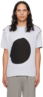 Эксклюзивная бело-черная футболка SSENSE Circle Window Edward Cuming
