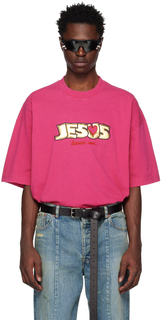 Розовая футболка \Иисус любит тебя\&quot;&quot; VETEMENTS