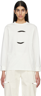 Off-White футболка с длинным рукавом со вставками MM6 Maison Margiela
