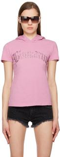 Розовая футболка с капюшоном Blumarine