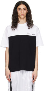 Черно-белая футболка с цветными блоками VTMNTS
