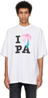 Белая футболка с надписью «I Love PA» Palm Angels