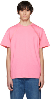 Розовая футболка с отделкой Alexander McQueen