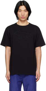 Черная футболка Contour Fox Maison Kitsuné