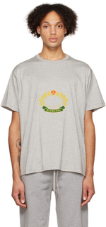 Серая футболка с гербом из дубовых листьев Burberry