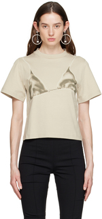 Бежевая футболка бикини &apos;Le T-Shirt&apos; Jacquemus