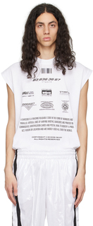 Белая футболка с надписью Movie Barcode Definition VTMNTS