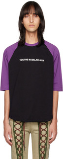 Пурпурно-черная футболка с круглым вырезом Youths in Balaclava