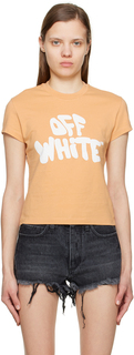 Оранжевая футболка в стиле 70-х Off-White