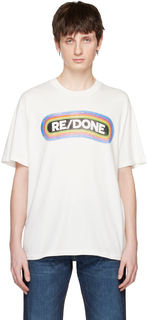 Свободная радужная футболка Off-White Re/Done