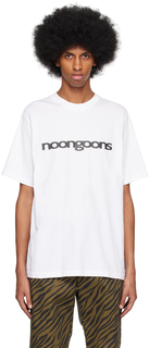 Белая очень простая футболка Noon Goons
