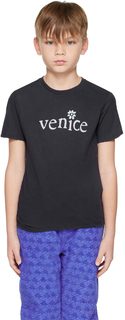 Детская черная футболка \Венеция\&quot;&quot; ERL