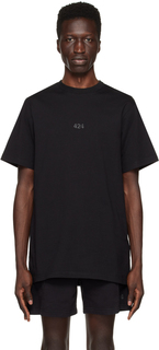 Черная футболка с круглым вырезом 424 Suncoat Girl