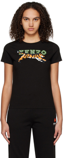 Черная классическая футболка Kenzo Paris Pixel