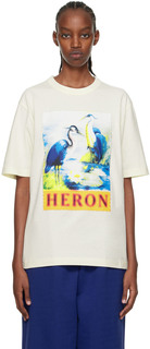 Off-White полутоновая футболка Heron Preston