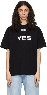 Черная футболка с надписью «Да/Нет» VTMNTS