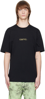 Черная футболка с принтом OAMC