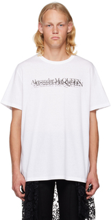 Белая футболка с печатью Alexander McQueen