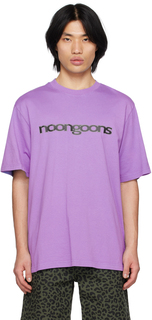 Фиолетовая очень простая футболка Noon Goons